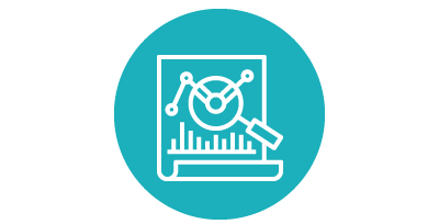 Stylized collage of graphs and charts